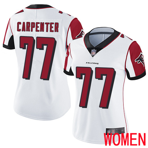 Atlanta Falcons Limited White Women James Carpenter Road Jersey NFL Football #77 Vapor Untouchable